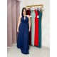 Vestido halter rosetones