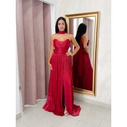 Vestido corpiño foulard