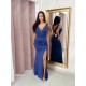 Vestido hombro joya